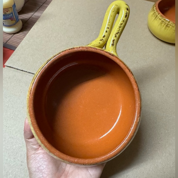 De Silva Pottery Italy Terracotta Handled Soup Bowls Set Of 2 - Picture 3 of 7